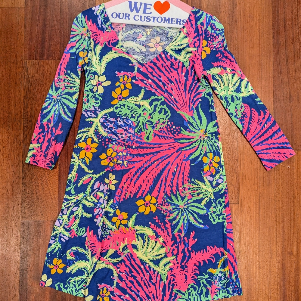 Lilly Pulitzer Vibrant Blue and Pink Kids Dress